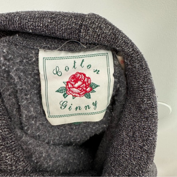Vintage Cotton Ginny Turtleneck Sweatshirt Womens L Purple Grey Polar Bear VGUC - Picture 8 of 10